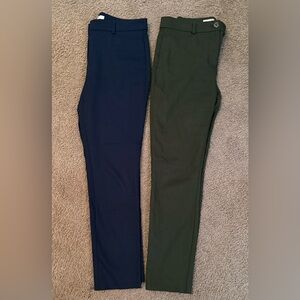 LOFT The Sutton Skinny Navy & Olive Green Sz 8